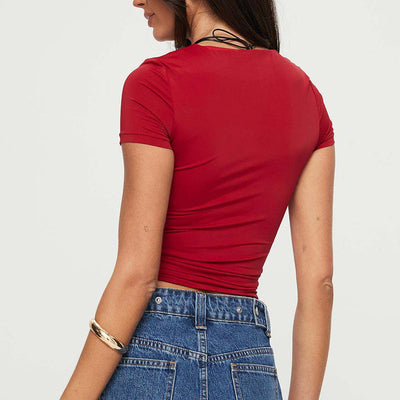 Olivia - Kurzes Oberteil mit quadratischem Ausschnitt