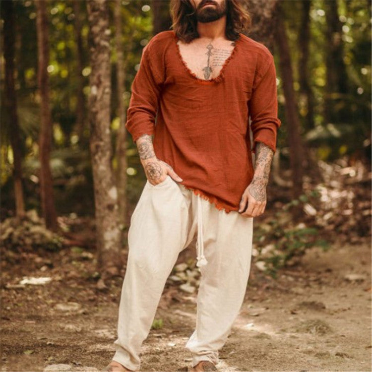 Damon – Lockeres Herrenhemd mit Fransen