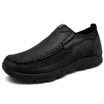 Herren Slip-On Schuhe aus veganem Leder mit Stichdetails