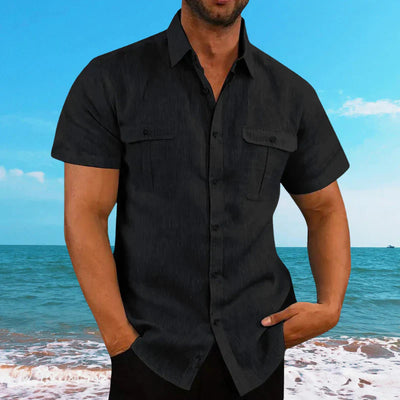 Penn - Lässiges Kurzarmhemd mit Knopfleiste für Herren