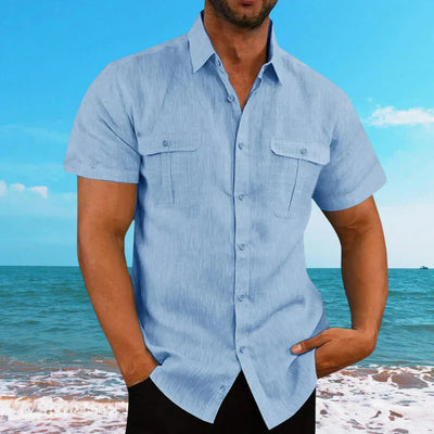 Penn - Lässiges Kurzarmhemd mit Knopfleiste für Herren