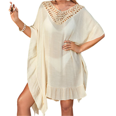 Ruby - Bohen Lav Ryg Flæser Mini Strandüberwurfdress