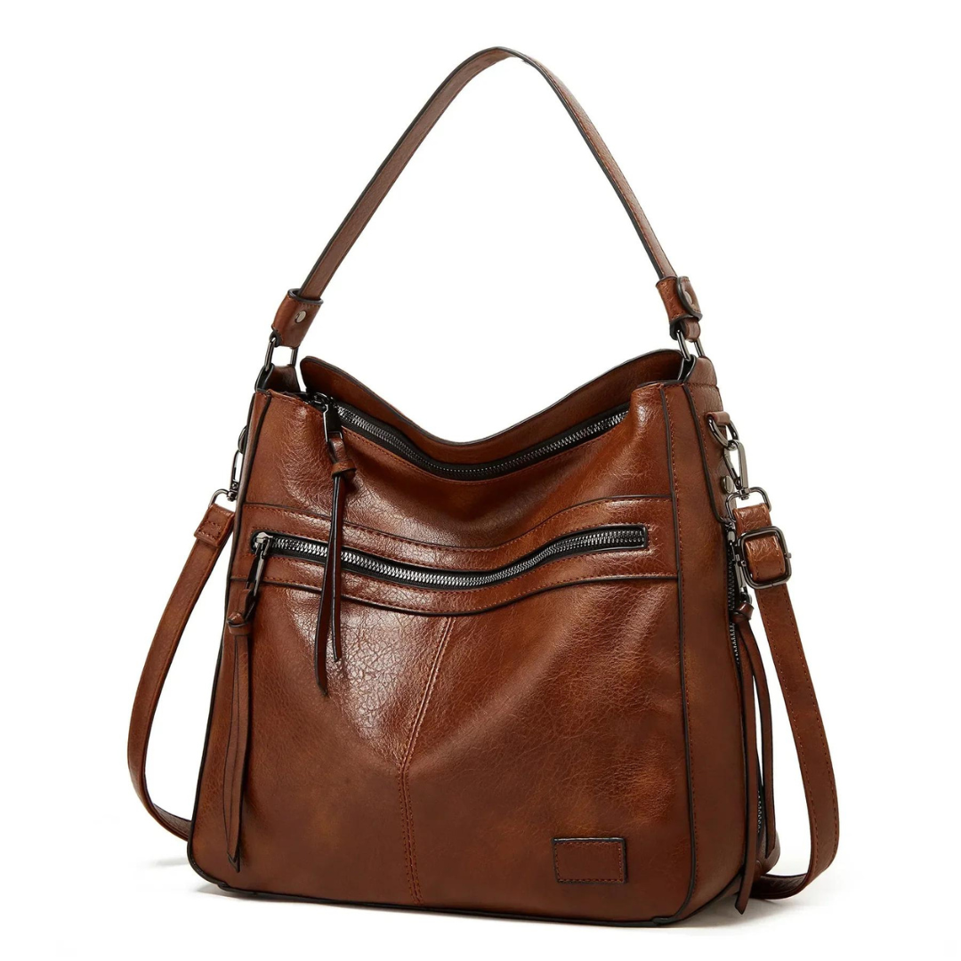 Damen Umhängetasche Vegan Leder – Elegante Schultertasche Groß