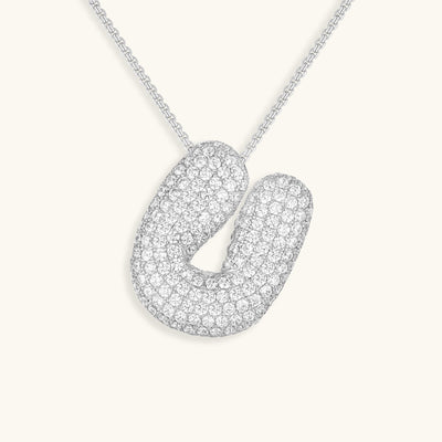 LunaBubble Initial-Halskette mit Diamantoptik – Persönliches Geschenk zum Muttertag