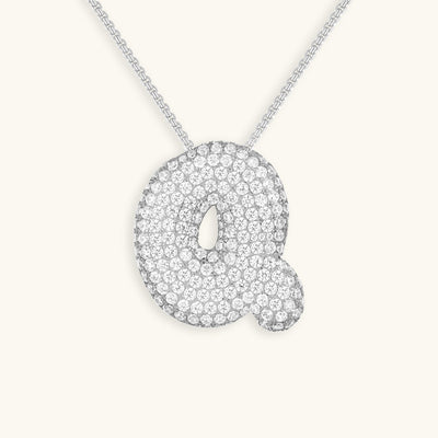 LunaBubble Initial-Halskette mit Diamantoptik – Persönliches Geschenk zum Muttertag