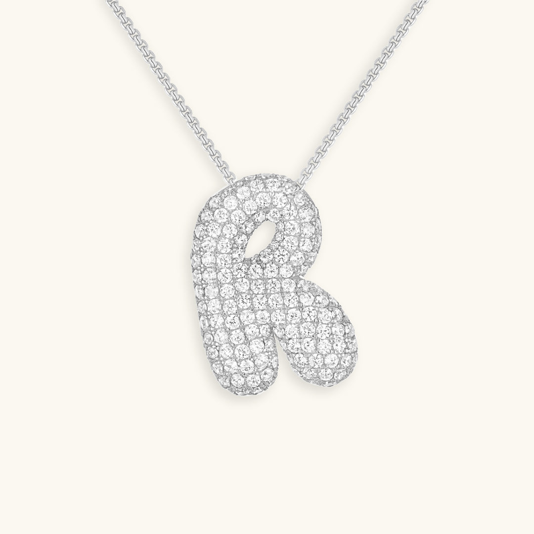 LunaBubble Initial-Halskette mit Diamantoptik – Persönliches Geschenk zum Muttertag