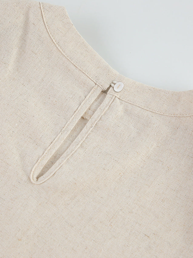 Damen Leinen-Set – Lockerer Schnitt – 2-teiliges Sommer-Outfit