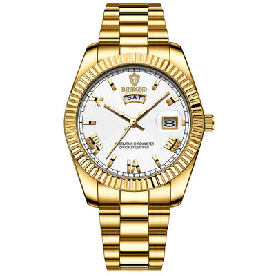 Herren Business-Armbanduhr Luxus Stil mit Tag- und Datumsanzeige – Elegante Quarzuhr für Geschäft und Alltag