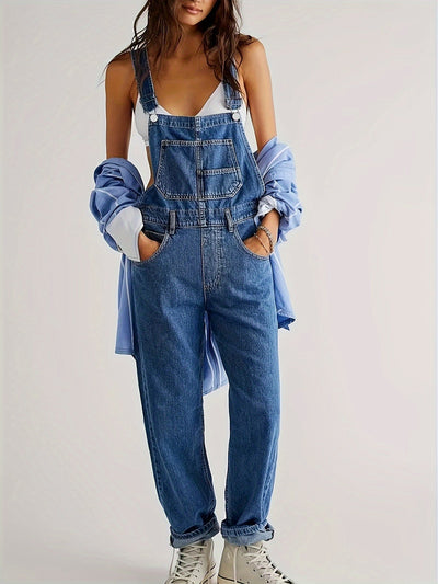 Stylischer Damen-Denim-Jumpsuit für jeden Tag - CityEase