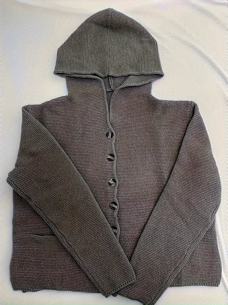 Bressan – Elegante Strickjacke Mit Langen Ärmeln Und Kapuze