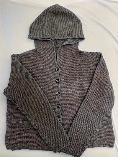 Bressan – Elegante Strickjacke Mit Langen Ärmeln Und Kapuze