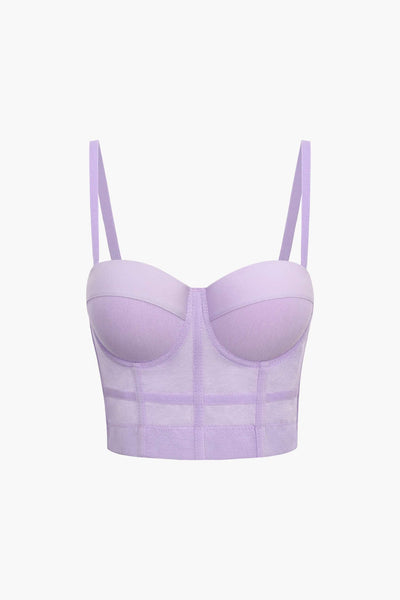 Ida | Figurbetontes Bustier-Top mit Bügel-Cups und transparenter Mesh-Struktur