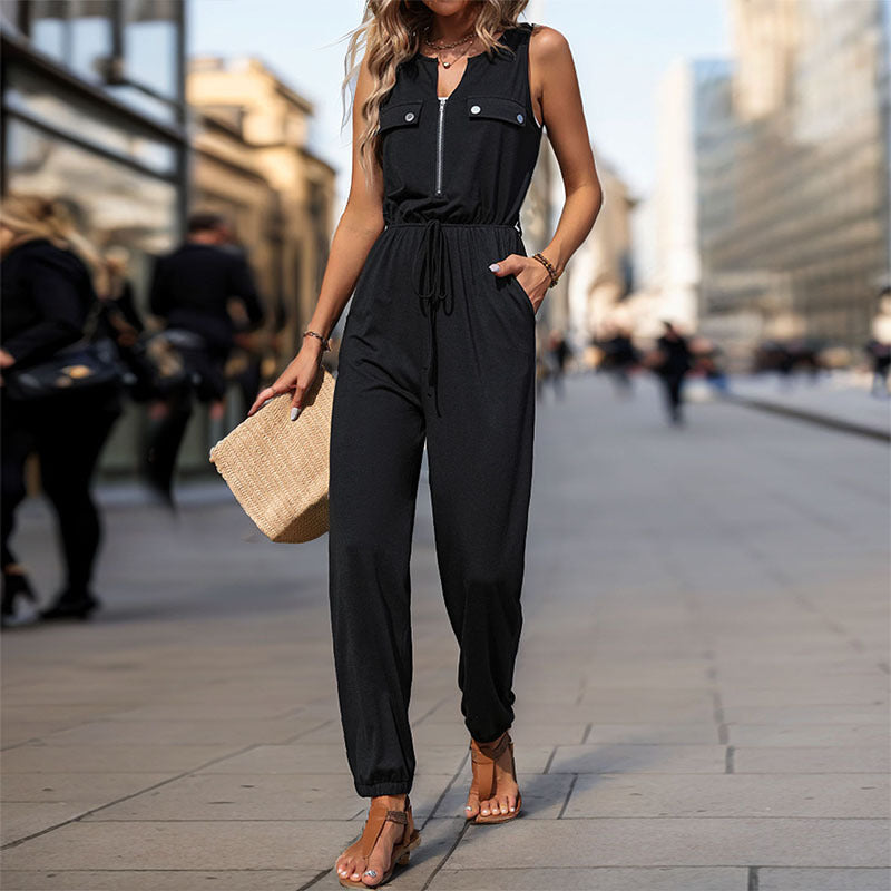Camila - Lässiger ärmelloser Jumpsuit