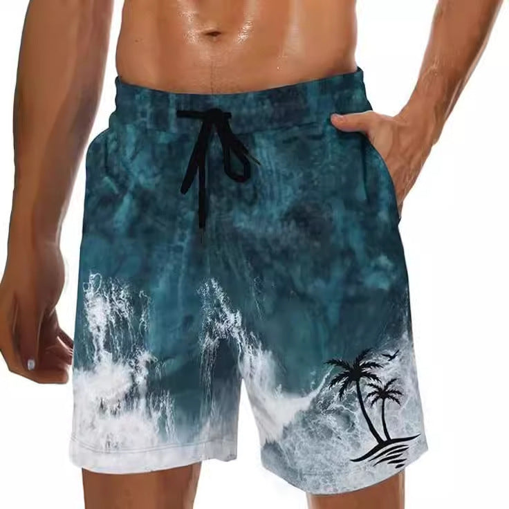 Philip – 3D Gedruckte Sommer-Shorts mit Hawaii-Muster