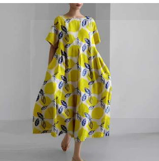 Sophie – Elegantes Damenkleid mit geometrischem Muster