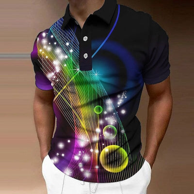 Vincent – Kurzarmhemd mit Segelbootdruck und Knopfleiste