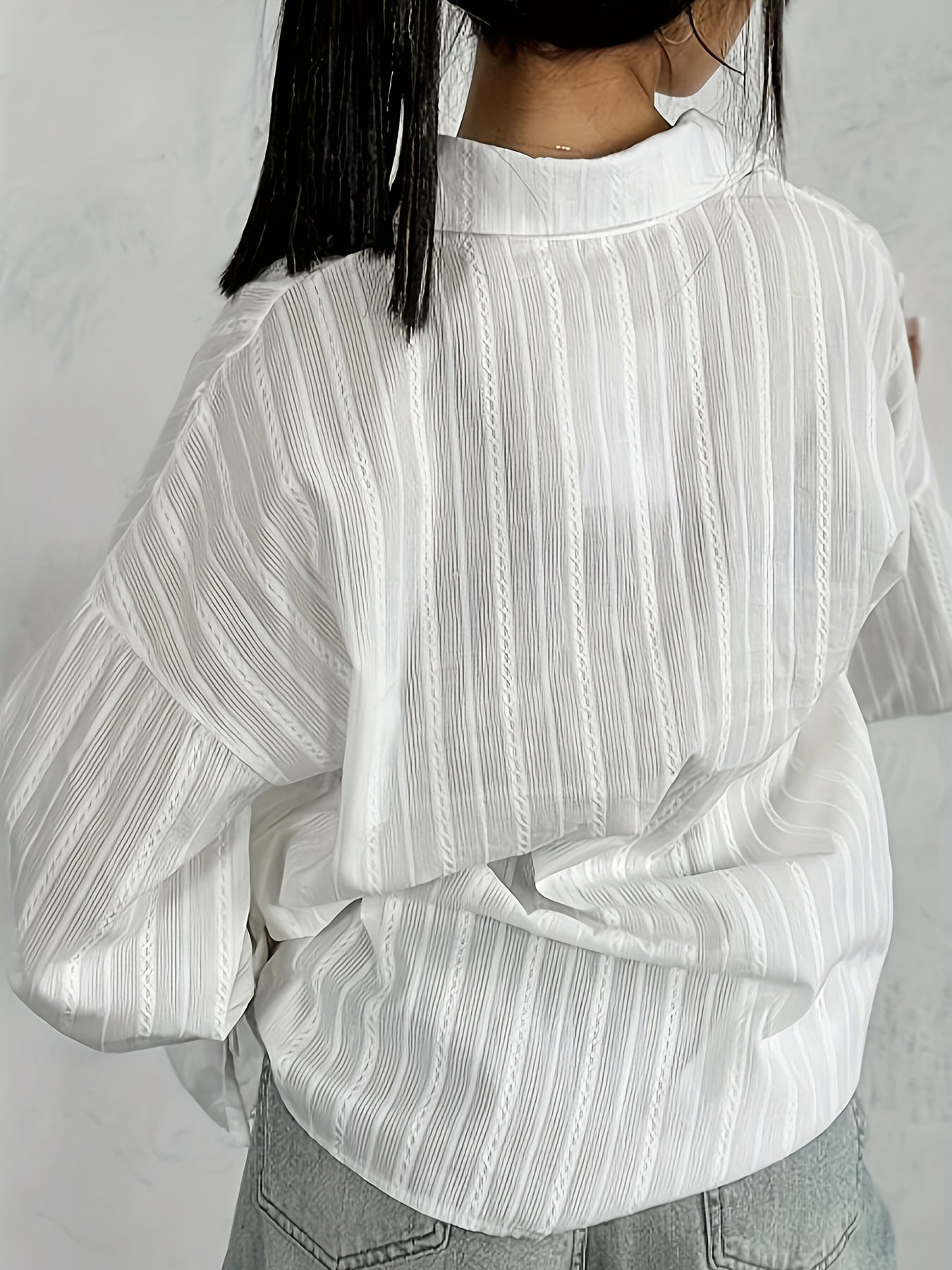 Langarm Leinenhemd mit Kragen und Knopfleiste – Casual Stil für Herbst bis Sommer