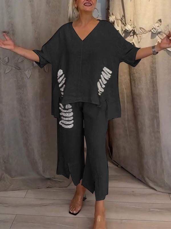 Ebony - Zweiteiliges Sommer Outfit Setzen