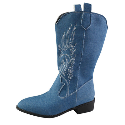 Jacqueline – Retro Damenstiefel mit Spitze und Mittlerem Absatz