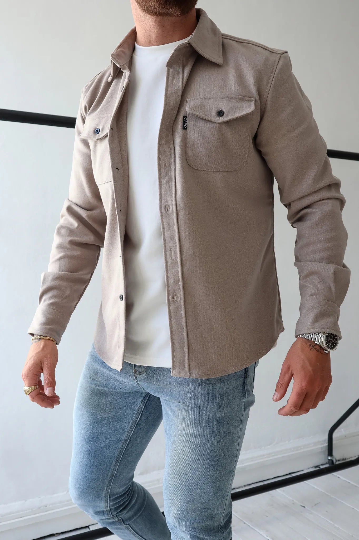 Moderne Herren-Hemdjacke