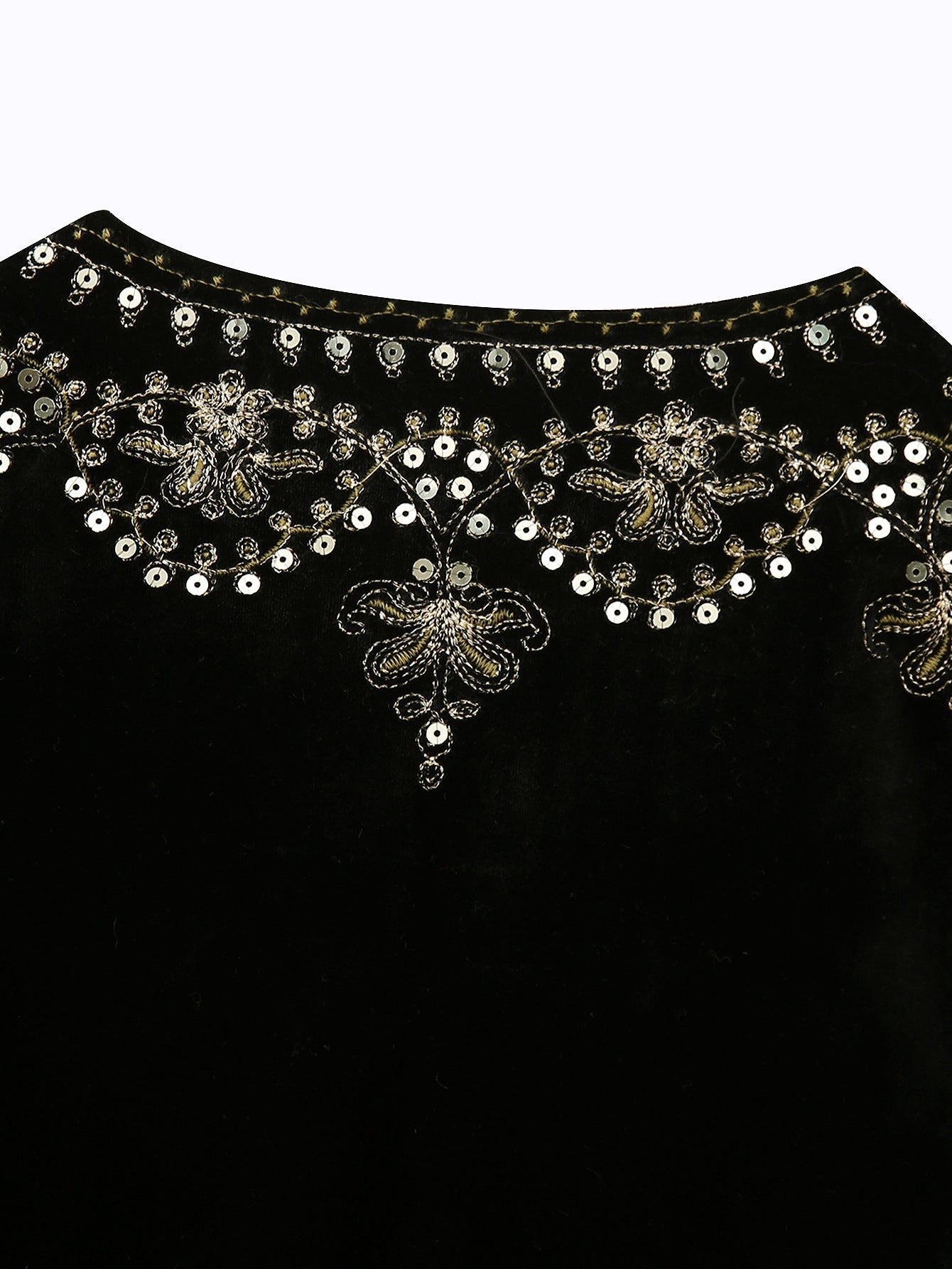 Jane – Retro Damenweste aus Samt mit Stickerei