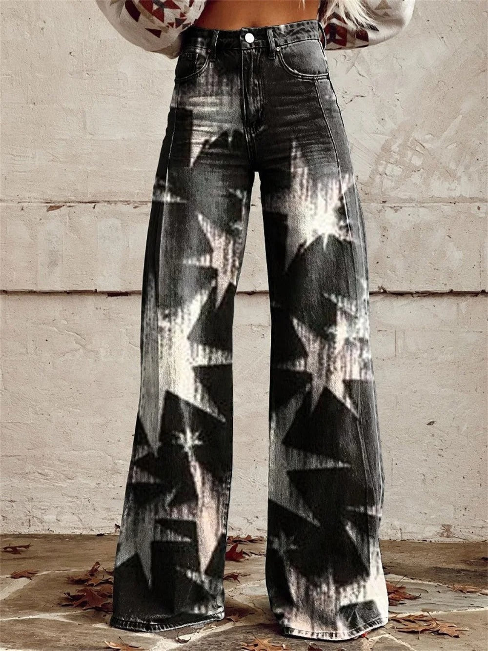 Mia™ - Hochgeschnittene Weite Beinhosen