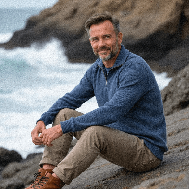 Finn™ - Herren-Reißverschluss-Strickpullover