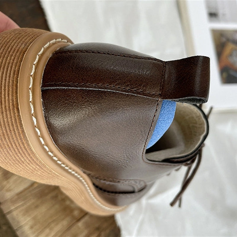 Leanne – Retro Damen Brogues mit Chunky Absatz