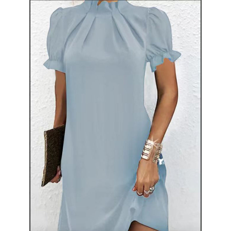 Fiona – Sommerliches Figurbetontes Strickkleid mit Rollkragen