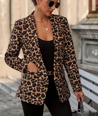 Joy – Leopard Print Damenjacke im Slim Fit