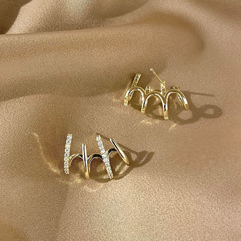 Samantha – Vierkrallen-Zirkon-Ohrringe mit S925 Silbernadel