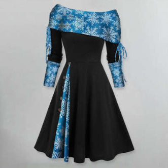 Audrey – Damenkleid mit großer Taille und asymmetrischem Schnitt