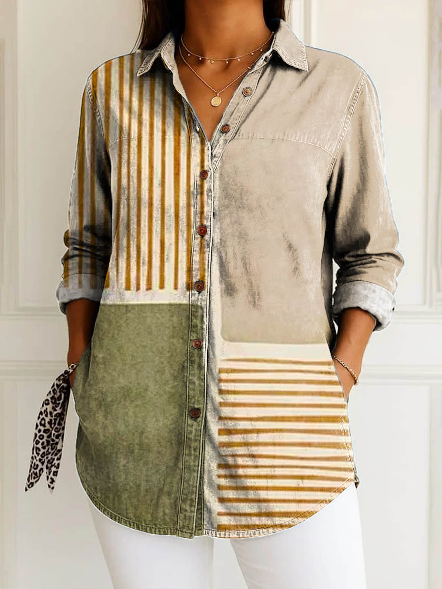 Malou | Earthline Kontrast-Shirt