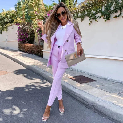 Damen Anzug Set mit Blazer und Hose