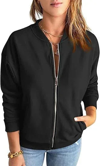 Damen Bomberjacke mit Reißverschluss
