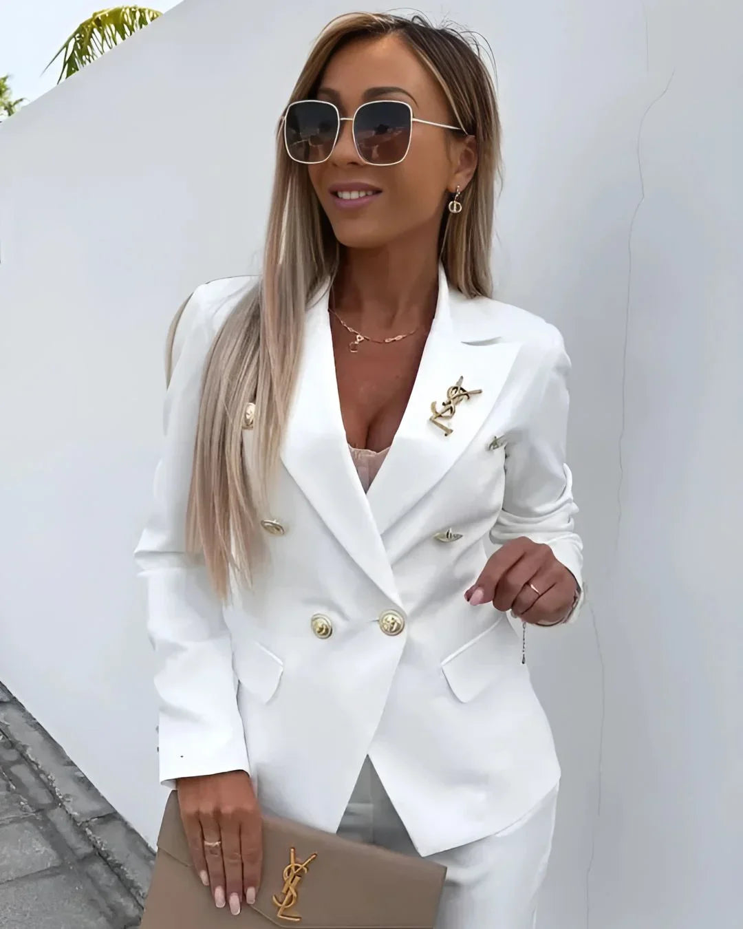 Damen Doppelreihiger Anzug mit taillierter Passform