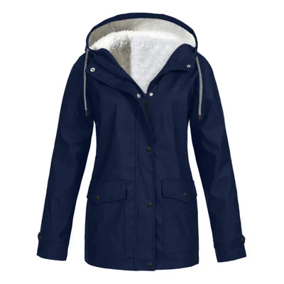 Damen Regenjacke mit Futter und Kapuze