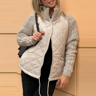Damen Steppjacke mit Strickärmeln