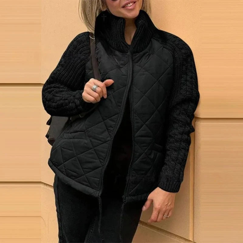 Damen Steppjacke mit Strickärmeln