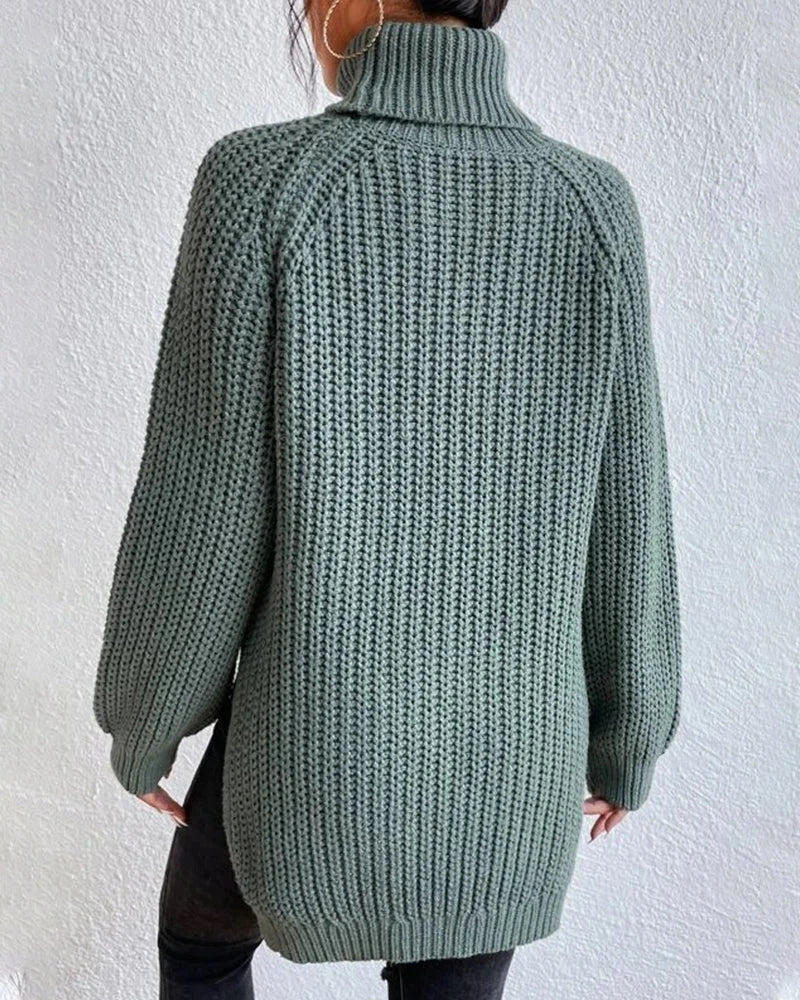 Damen Rollkragenpullover mit lockerer Passform