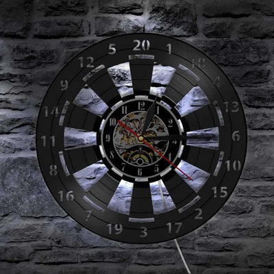 DartGlow Vintage Dartboard Wanduhr