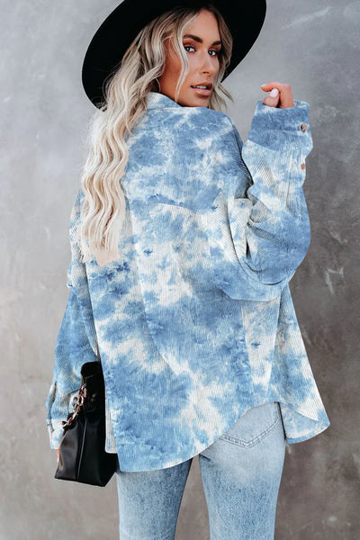 Stylisches tie-dye cordhemd für damen