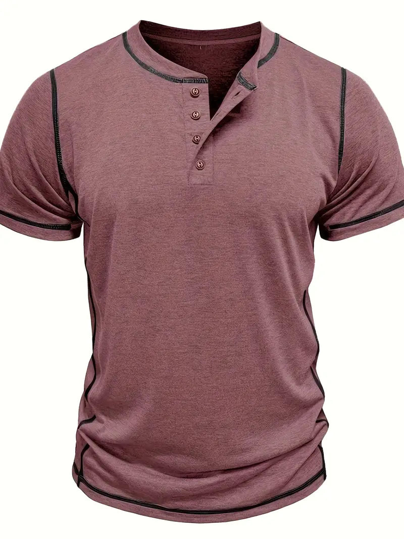 Orazio - Kurzarm T Hemd Mit Knopf