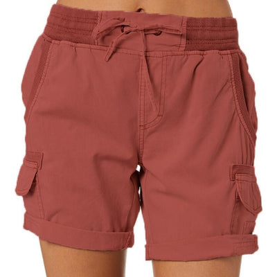 Damen Cargoshorts mit elastischem Bund – Bequeme Freizeithose, Casual Style, ideal für Sommer & Outdoor