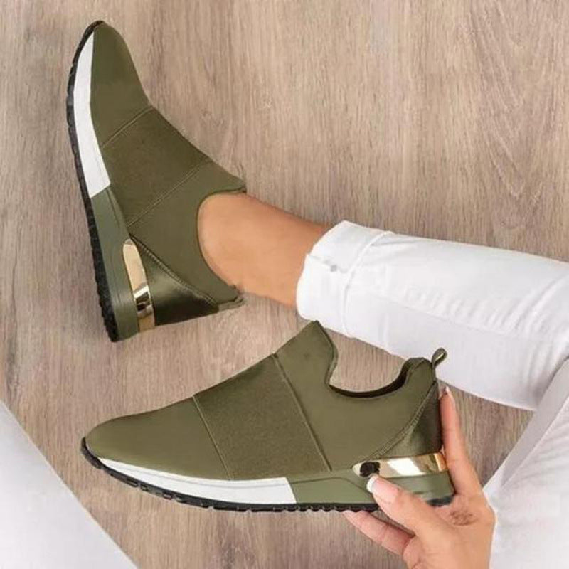 Damen Slip-On Sneaker Freizeit Atmungsaktiv Komfort Sportlicher Stil