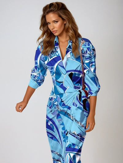 Arlina – Gestreifte Wickelkleid mit Weiblicher Passform und Lebhaftem Stil