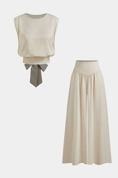 Celina | Elegantes Zweiteiler-Set mit Schleifen-Detail