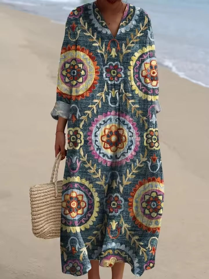 Emily – Elegant Floral Shirt Dress