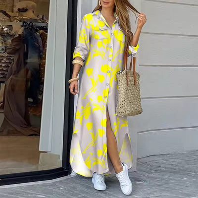 Lucy | Printed Long Shirt Dress