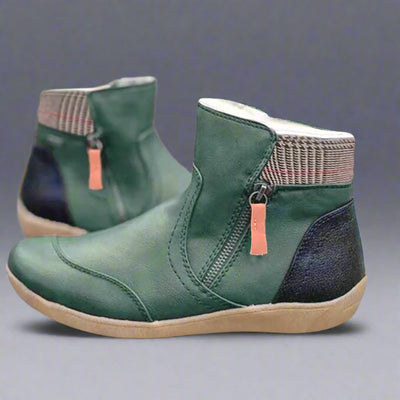 Valeska | Premium Wasserdichte Lederstiefel mit Fußstütze